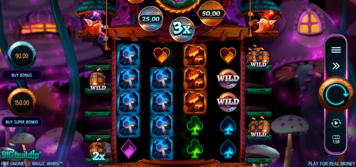Fire Gnomes 2 Magic Wheel – glavni zaslon igre